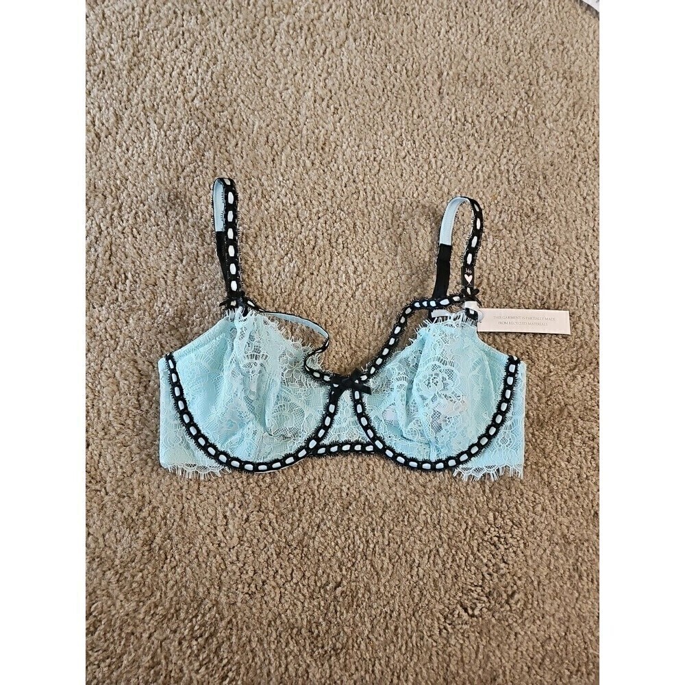 Victoria's Secret Dream Angels 34D Wicked Unlined Balconette Bra Opal Blue